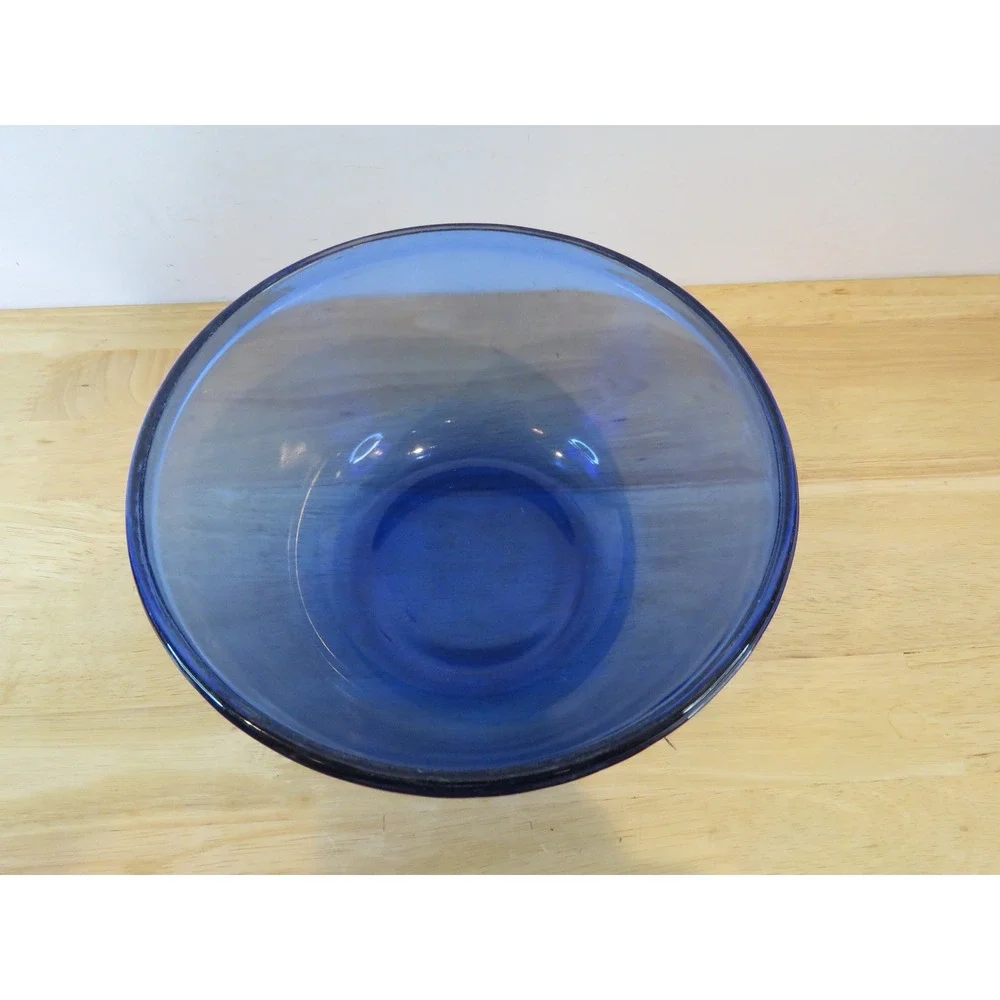 Vintage Set of 3 Anchor Hocking Ovenware Glassware Mixing Bowl Cobalt Blue